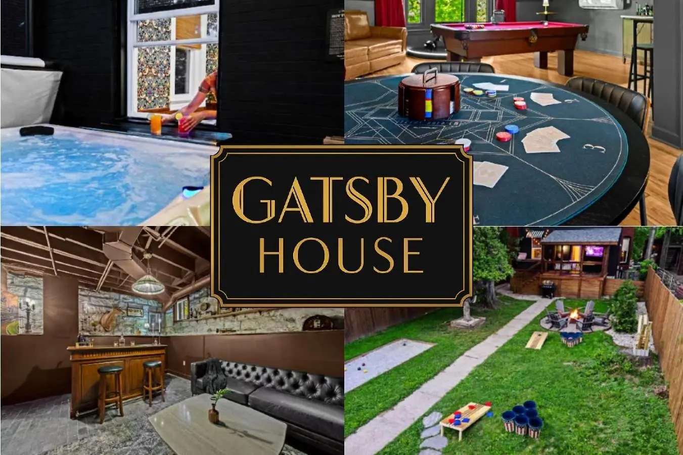Gatsby House Mansion W Game Lounge & Hot Tub